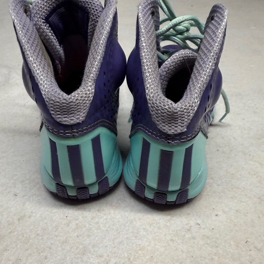 Adidas‎ Boys D Rose 3.5 Winter Purple / Teal Englewood Sneaker Shoes Size 5 - Picture 6 of 9